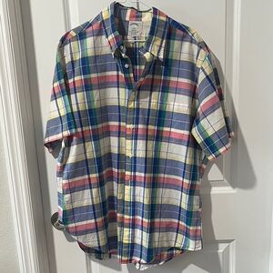 Brooks Brothers Regent Blue and Red Plaid Casual Shirt